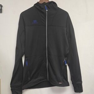 State of Elevenate Mens Blue Hoodie Winter Ski Size M Fleece Cosy‎ Hoodie E11